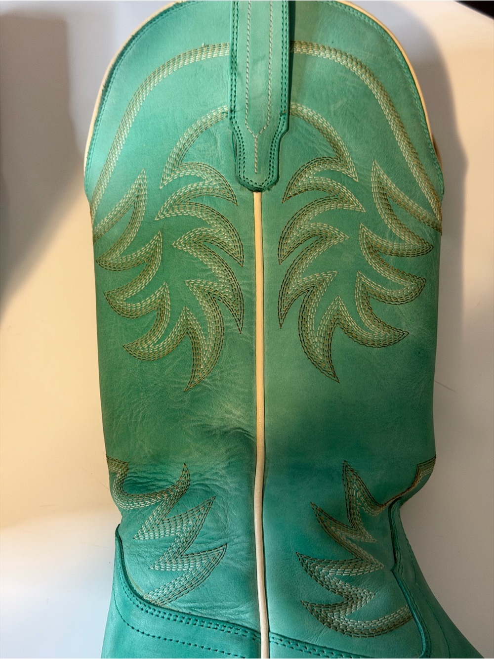 Tecovas The Annie Turquoise Western Leather Heeled Boots - Picture 11 of 15